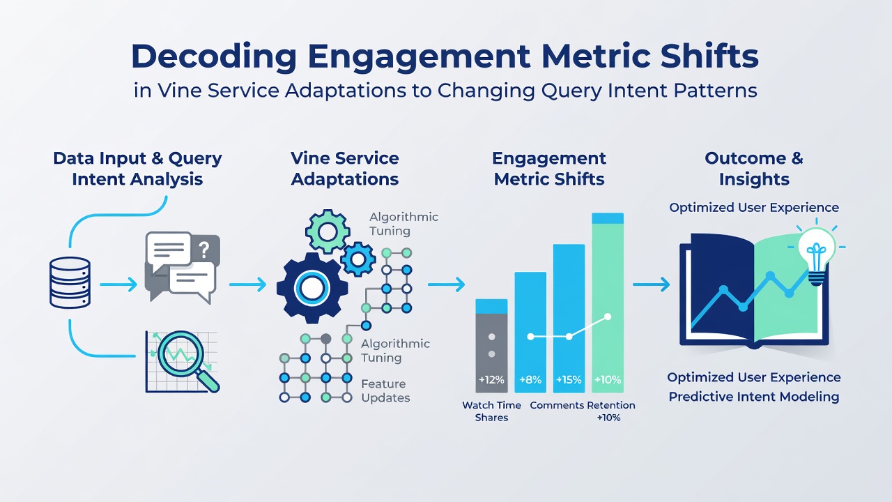 Detailed chart illustrating Vine service engagement metric changes following query intent adaptations in 2026